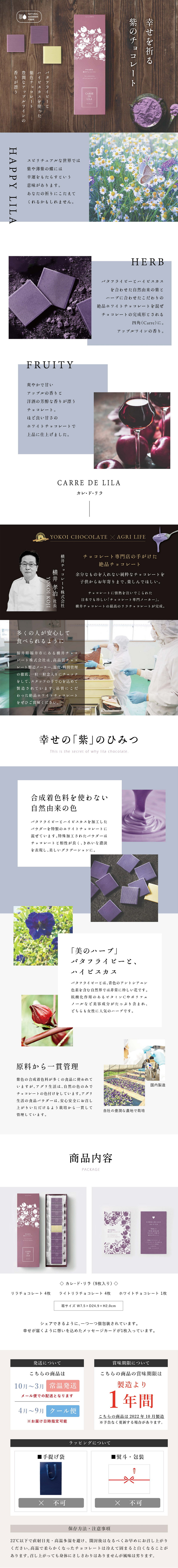 手土産のLPデザイン参考例