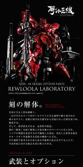 METALSTRUCTURE Kaitai Shouki MSN-04 Sazabi Exclusive Option Parts Rewloola Laboratory LP design (Toys, Hobbies & Figures / Black-colored / Cool style) PC version