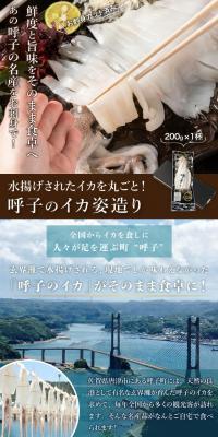 呼子のいかの姿造りのLPデザイン（魚介類・海産物／ブラック系／スタイリッシュ系）スマホ版