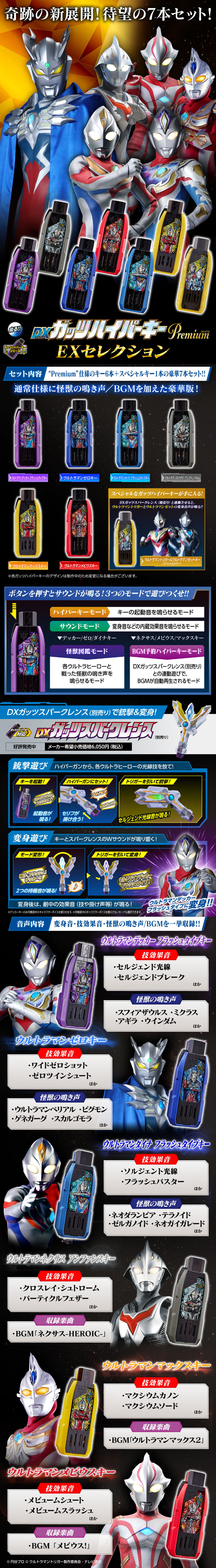 Ultraman Trigger DX Guts Hyper Key Premium EX Selection LP design (Toys, Hobbies & Figures / Black-colored / Cool style) PC version