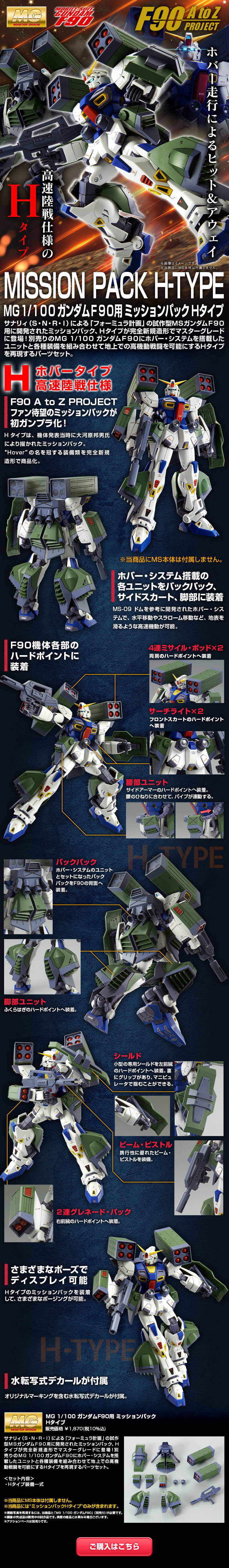 MG 1/100 Gundam F90 Mission Pack H Type LP design (Toys, Hobbies & Figures / Shades of blue / Cool style) PC version