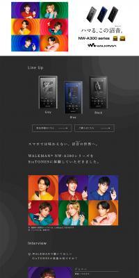 WALKMAN　NW-A300 seriesのLPデザイン（テレビ・オーディオ・楽器／ブラック系／かっこいい系）PC版