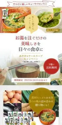 みそ汁＆ケールスープキャンペーンのLPデザイン（イベント・キャンペーン・ギフト／レッド系／和風系）スマホ版