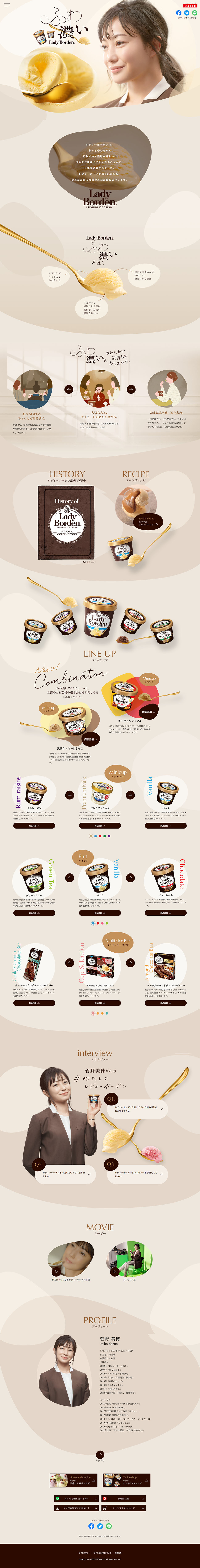 LadyBorden LP design (Western confectionery / Beige tones / Cool style) PC version