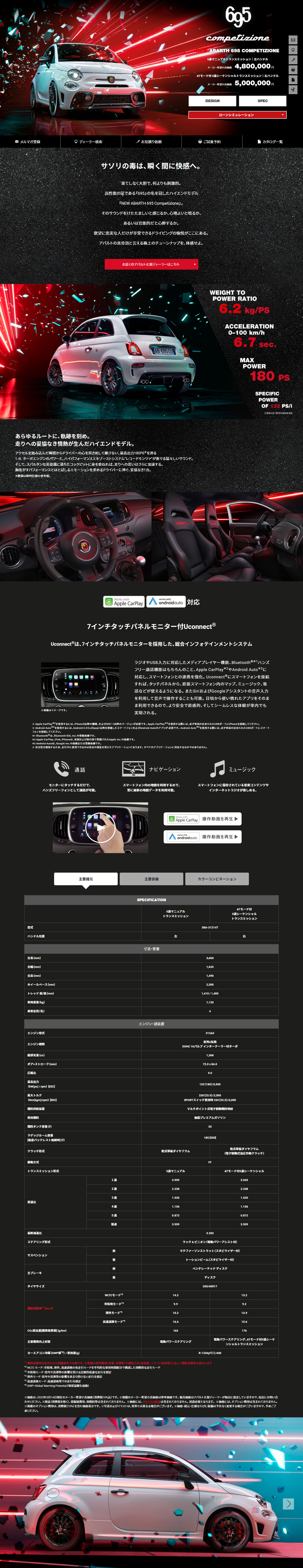 ABARTH 695 COMPETIZIONEのLPデザイン（車体・車用品／ブラック系／かっこいい系）PC版