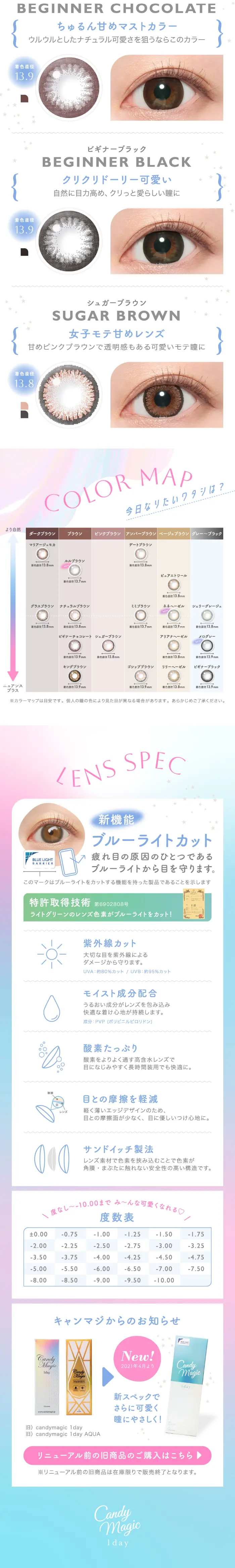 candymagicのLPデザイン（コスメ・化粧品・コンタクトレンズ／ピンク系／かわいい系）スマホ版