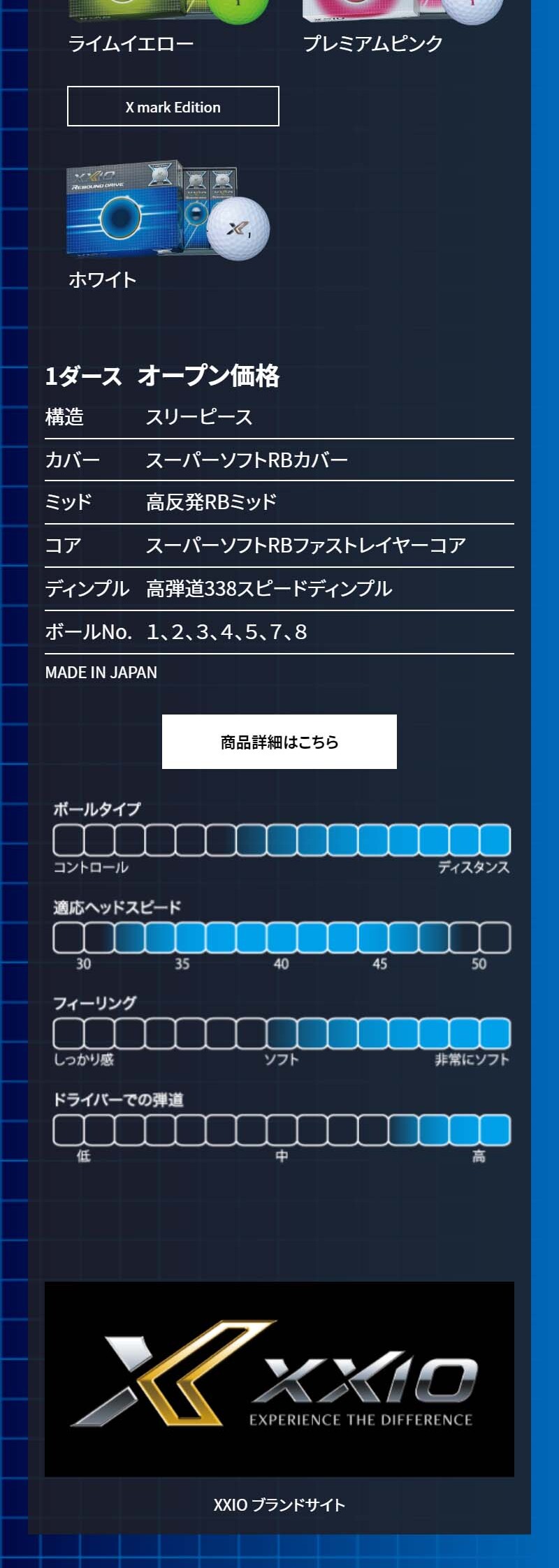 XXIOREBOUNDDRIVE LP design (Sporting goods / Shades of blue / Trust and Safety) Mobile version