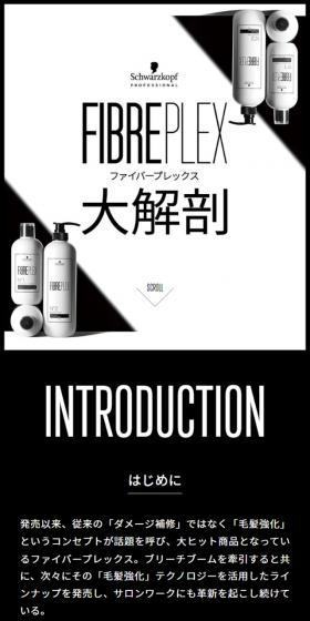 ファイバープレックスのLPデザイン(スキンケア・ボディケア・ヘアケア/ブラック系/かっこいい系)スマホ版
