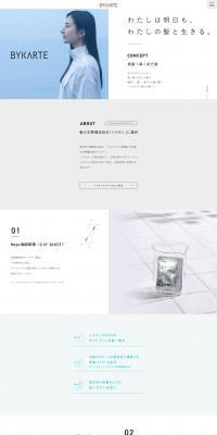 BYKARTE LP design (Skincare, Bodycare, Haircare / Shades of grey / Simple) PC version