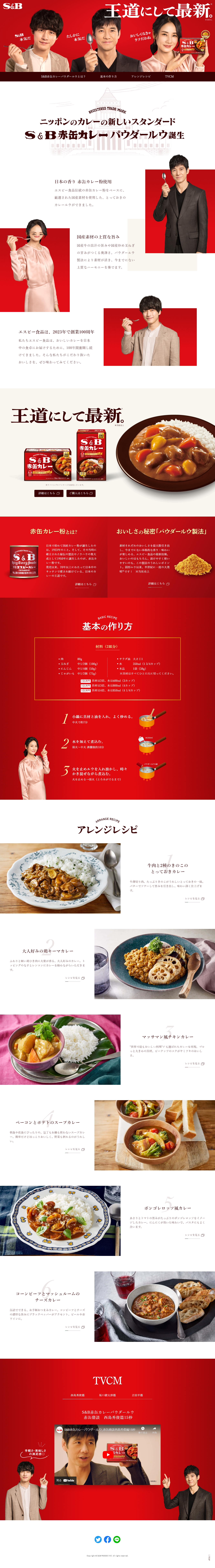 S&B 赤缶カレーパウダールウのLPデザイン（調味料・甘味料・ダシ・スープ／レッド系／信頼・安心系）PC版