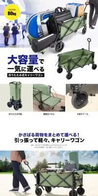 キャリーワゴン コンパクトのLPデザイン(キャンプ・登山・釣り/ホワイト系/信頼・安心系)PC版