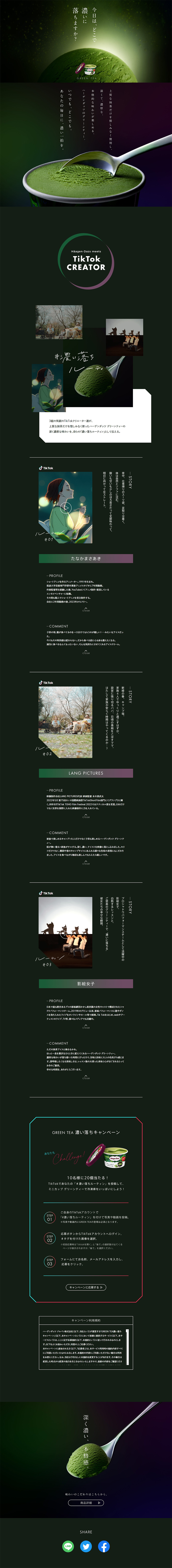 Haagen-Dazs Green Tea LP design (Western confectionery / Green tones / Refined style) PC version