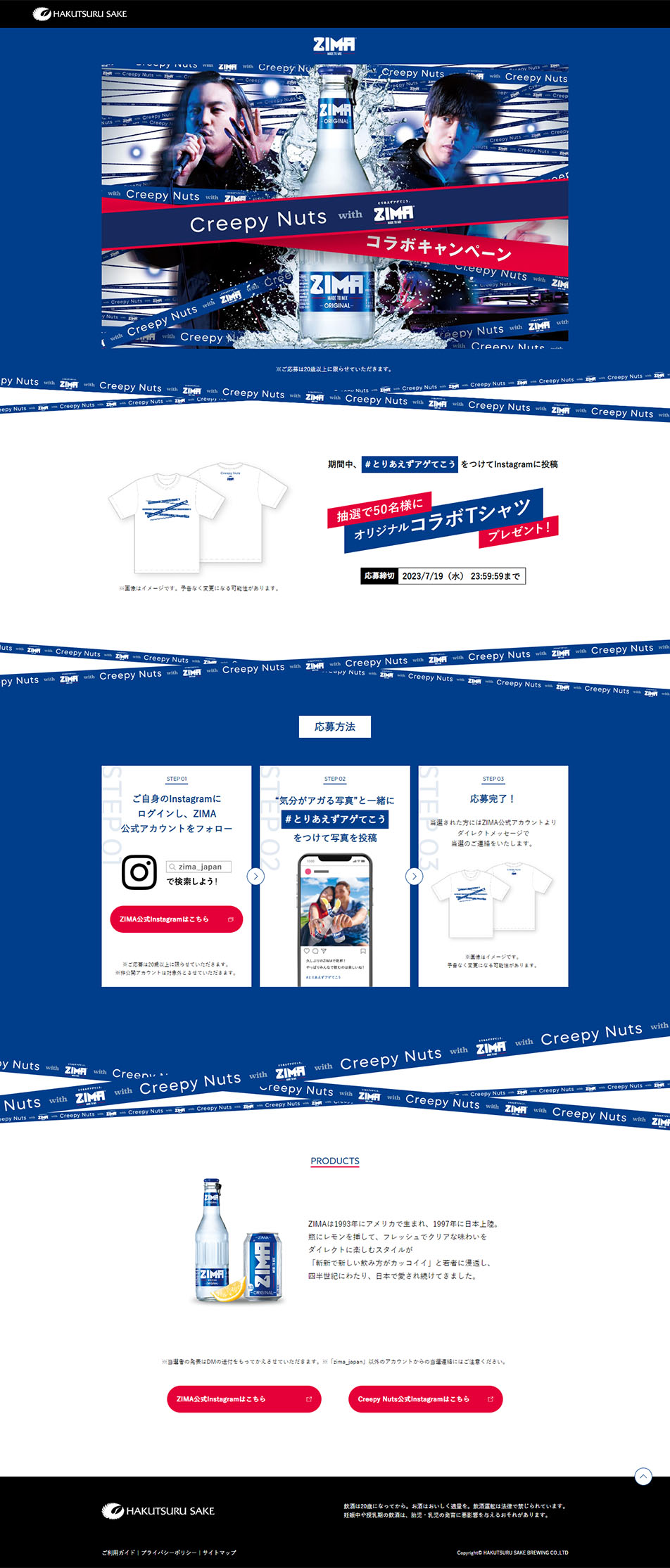 ZIMA LP design (Events, Campaigns, Experiences / Shades of blue / Cool style) PC version