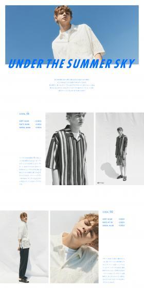 UNDERTHESUMMERSKY LP design (men's fashion / Shades of blue / Simple) PC version