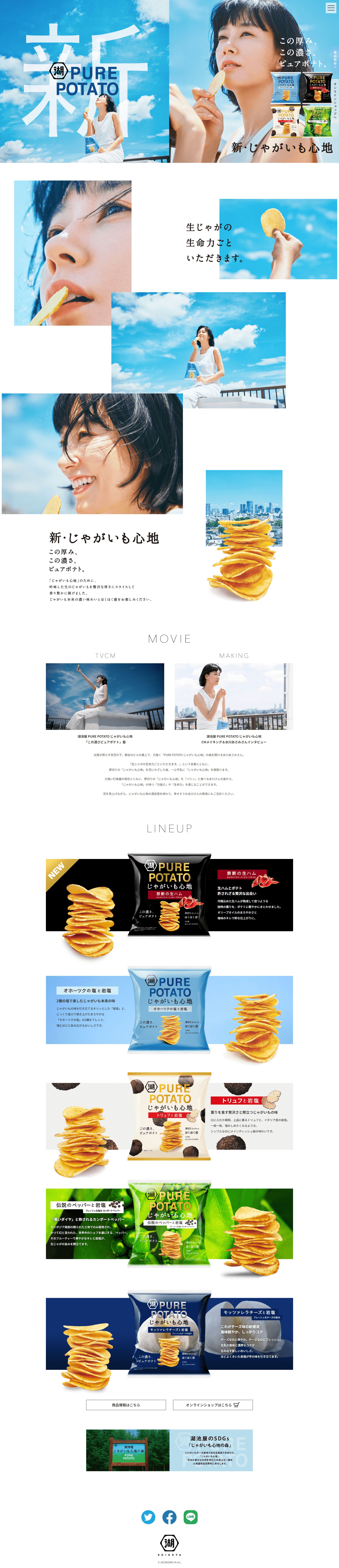 PUREPOTATO LP design (Snack foods, gum, and candy / White-based / Simple) PC version