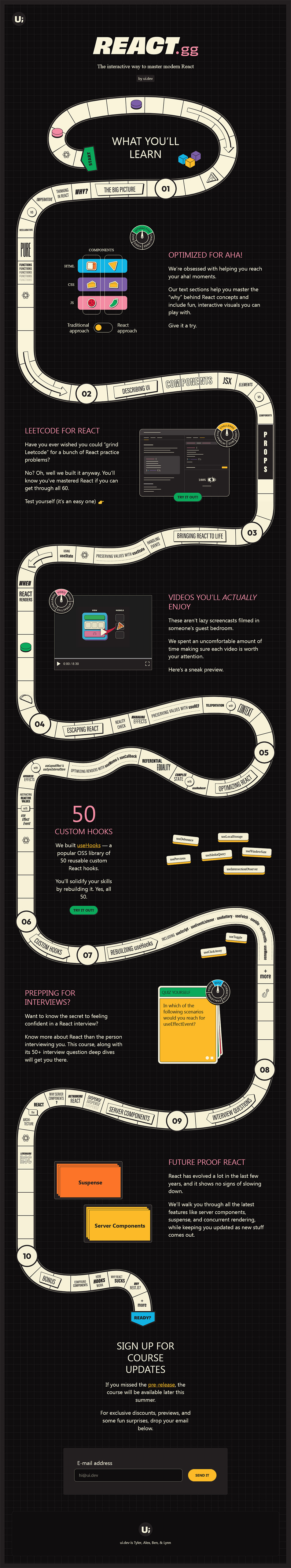 REACT.gg LP design (Design, Apps, Systems / Black-colored / Arts) PC version