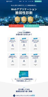 Vulnerability Assessment Service LP design (Design, Apps, Systems / Shades of blue / Simple) PC version