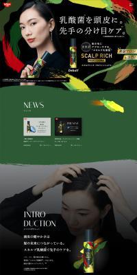 SCALP RICH PROFESSIONALのLPデザイン（スキンケア・ボディケア・ヘアケア／グリーン系／アート・芸術系）PC版