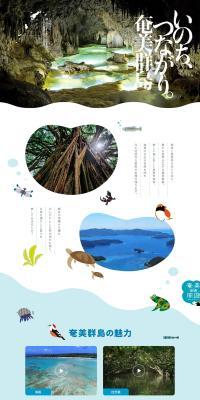 Life, Connections. Amami Gunto LP design (Domestic and international travel / Green tones / Cute style) PC version