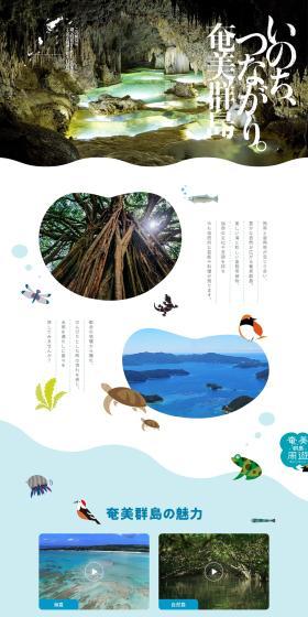 Life, Connections. Amami Gunto LP design (Domestic and international travel / Green tones / Cute style) PC version