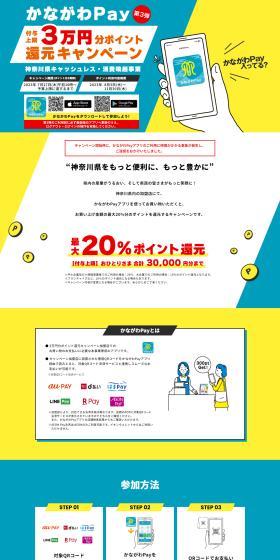 30,000 yen worth point rebate campaign LP design (Events, Campaigns, Experiences / Shades of blue / Lively type) PC version