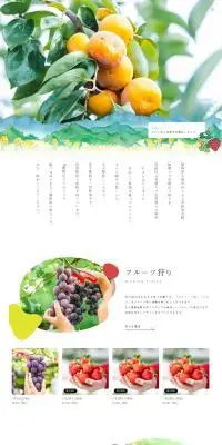 中野果実園 公式オンラインショップのLPデザイン（フルーツ・果物・野菜／グリーン系／シンプル系）PC版
