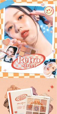 Retro StreetのLPデザイン（コスメ・化粧品・コンタクトレンズ／オレンジ系／かわいい系）スマホ版
