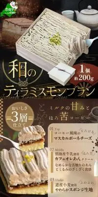 和のティラミスモンブランのLPデザイン（洋菓子／カラフル系／和風系）スマホ版
