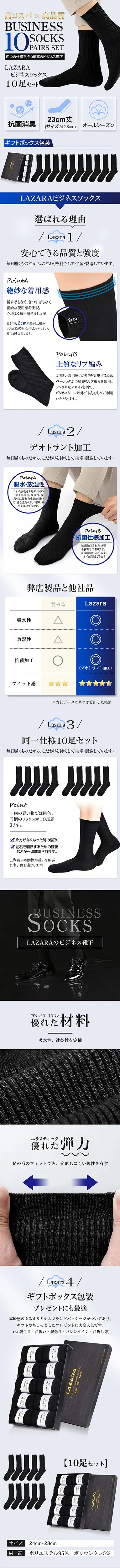 LAZARA W1 メンズ靴下のLPデザイン（メンズファッション／ブルー系／スタイリッシュ系）スマホ版