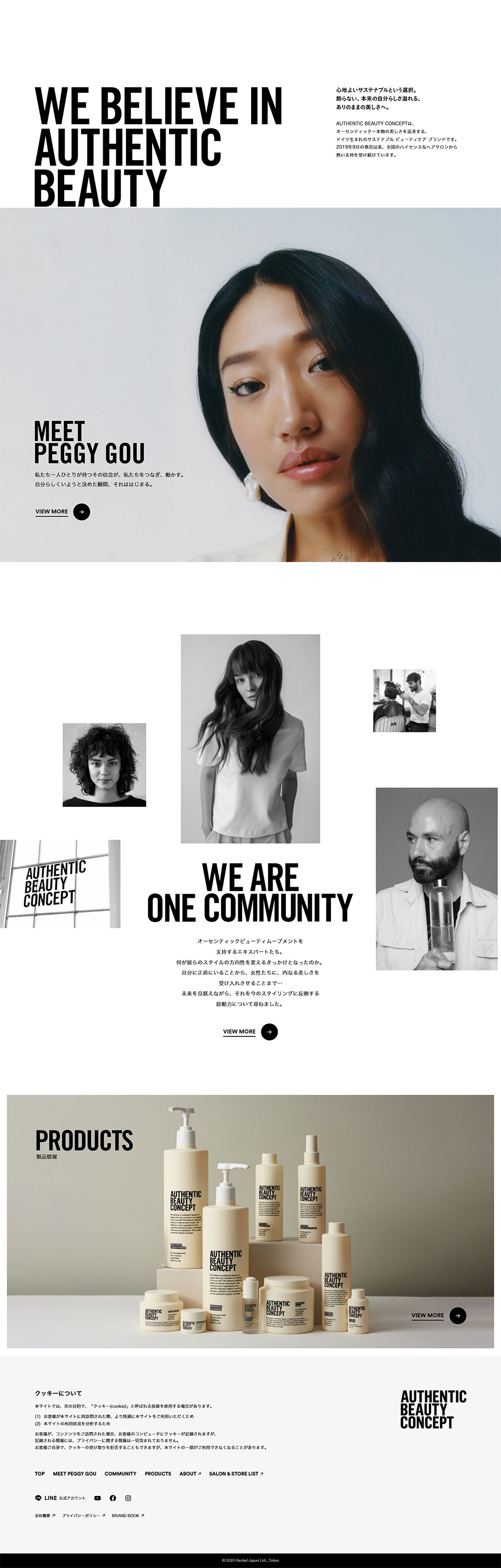 AUTHENTICBEAUTYCONCEPT LP design (Skincare, Bodycare, Haircare / White-based / Stylish type) PC version