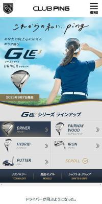 G LE3ドライバーのLPデザイン（スポーツ用品／グレー系／かっこいい系）スマホ版