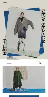 2023 WINTER COLLECTIONのLPデザイン（レディースファッション／ベージュ系／アート・芸術系）スマホ版