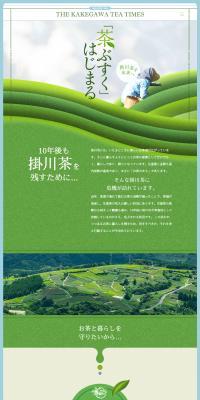 Tea and Life LP design (Events, Campaigns, Gifts / Green tones / Japanese style) PC version
