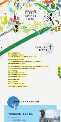 ヨーグルトで街にミライをプロジェクトのLPデザイン（イベント・キャンペーン・ギフト／イエロー系／マンガ・イラスト系）PC版