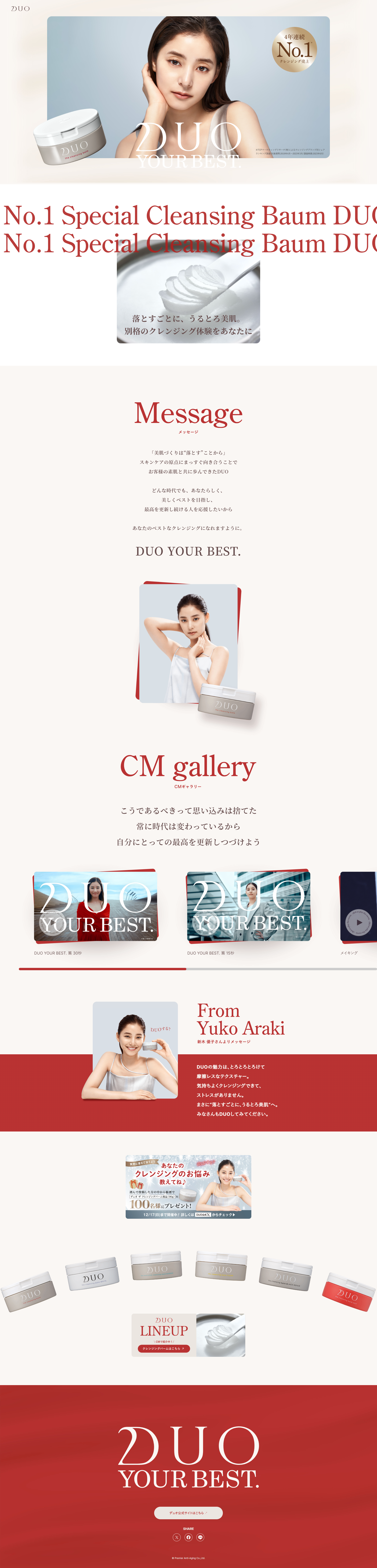 DUO LP design (Skincare, Bodycare, Haircare / Red tones / Simple) PC version