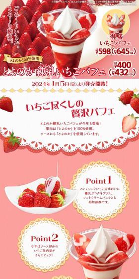 Toyonoka Condensed Milk Strawberry Parfait LP design (Western confectionery / Pink shades / Cute style) PC version
