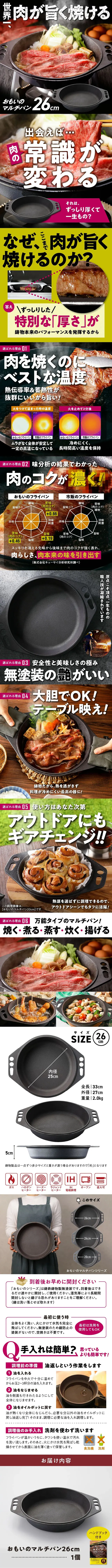 おもいのマルチパンのLPデザイン（キッチン・バス用品／ブラック系／力強い系）スマホ版