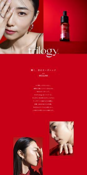 Trilogy LP design (Skincare, Bodycare, Haircare / Red tones / Cool style) PC version