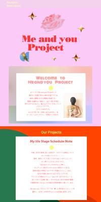 MeandyouProject LP design (Businesses, companies, stores / Multi-color type / Cute style) PC version