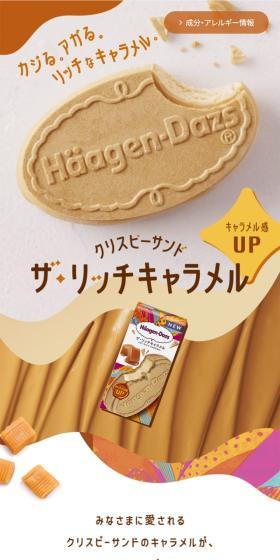 ザ・リッチキャラメルのLPデザイン（洋菓子／オレンジ系／にぎやか系）スマホ版