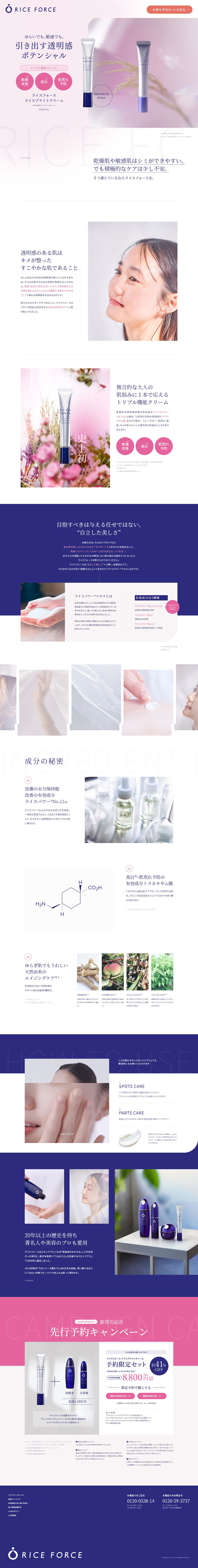Riceforce Rice Bright Cream LP design (Skincare, Bodycare, Haircare / Purples / Simple) PC version