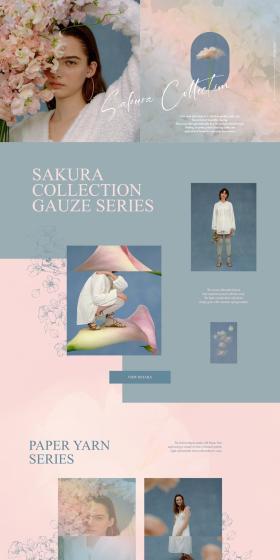 2024 Sakura Collection LP design (Women's fashion / Pink shades / Cool style) PC version