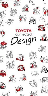 TOYOTA Connected DesignのLPデザイン（企業・会社・お店／レッド系／マンガ・イラスト系）スマホ版