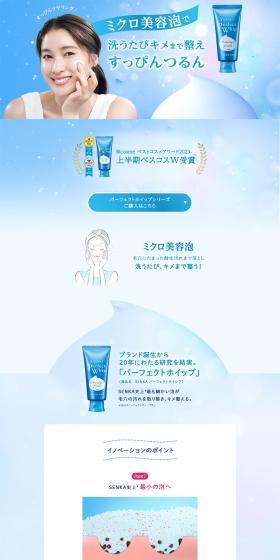 Perfect Whip LP design (Skincare, Bodycare, Haircare / Shades of blue / Clean-cut) PC version