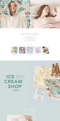 2024 SUMMER COLLECTION Gelato Pique Sleep LP design (Underwear and Nightwear / Green tones / Cute style) PC version