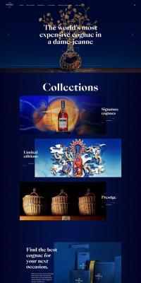 Martell Cognac LP design (Other alcoholic drinks / Shades of blue / Simple) PC version