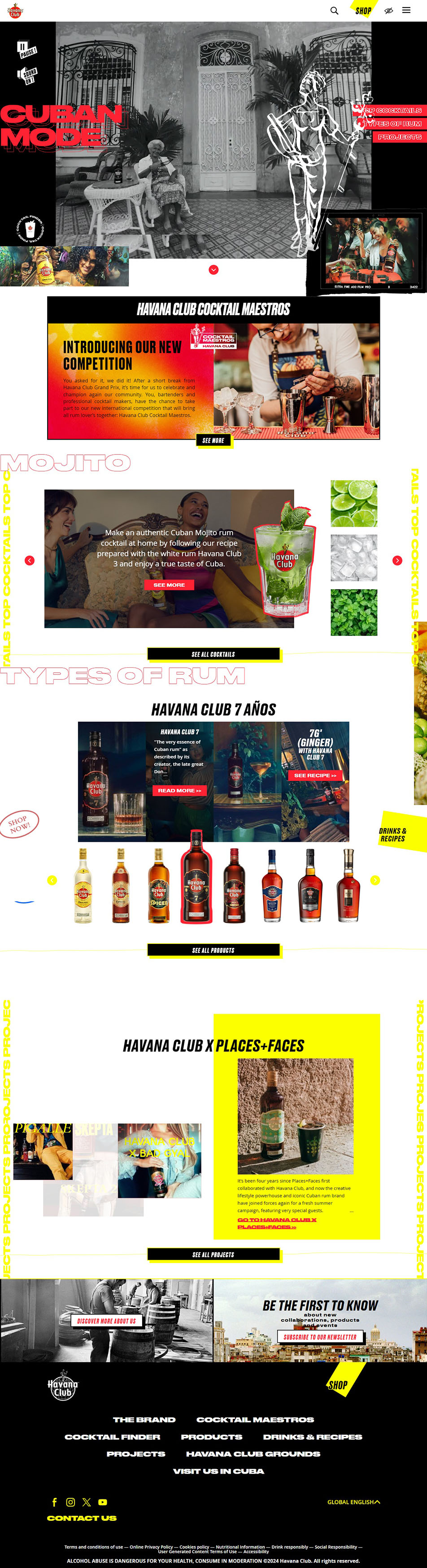 HavanaClub LP design (Other alcoholic drinks / yellow / Cool style) PC version