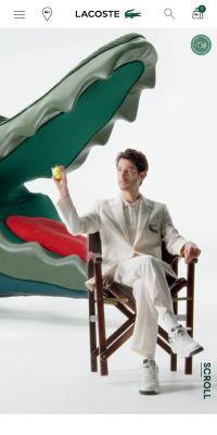 LACOSTE BRAND CAMPAIGNのLPデザイン（レディースファッション／グリーン系／かっこいい系）スマホ版