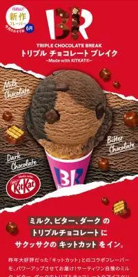 トリプル チョコレート ブレイク Made with KITKATのLPデザイン（洋菓子／レッド系／スタイリッシュ系）スマホ版