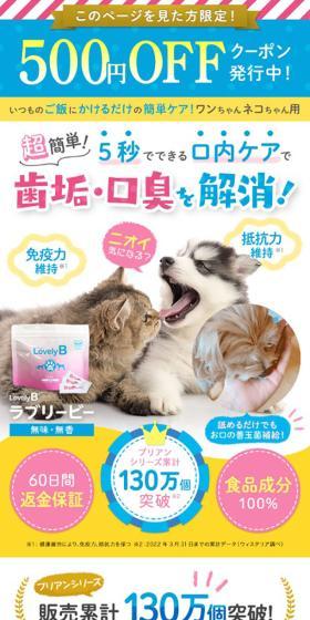 ラブリービーのLPデザイン（ペットフード ・ ペット用品／イエロー系／かわいい系）スマホ版
